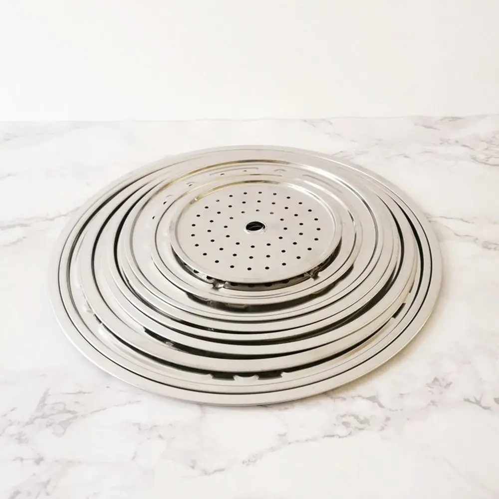 طنجرة ضغط دائرية من الفولاذ المقاوم للصدأ متعددة الوظائف تجهيزات المطابخ رف باخرة وعاء تبخير باخرة #4