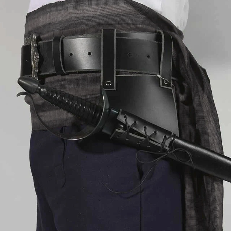

Medieval Knight Leather Belt Sword Frog Samurai Katana Rapier Holder Sheath Men Pirate Cutlass Scabbard Cosplay Costume For Larp