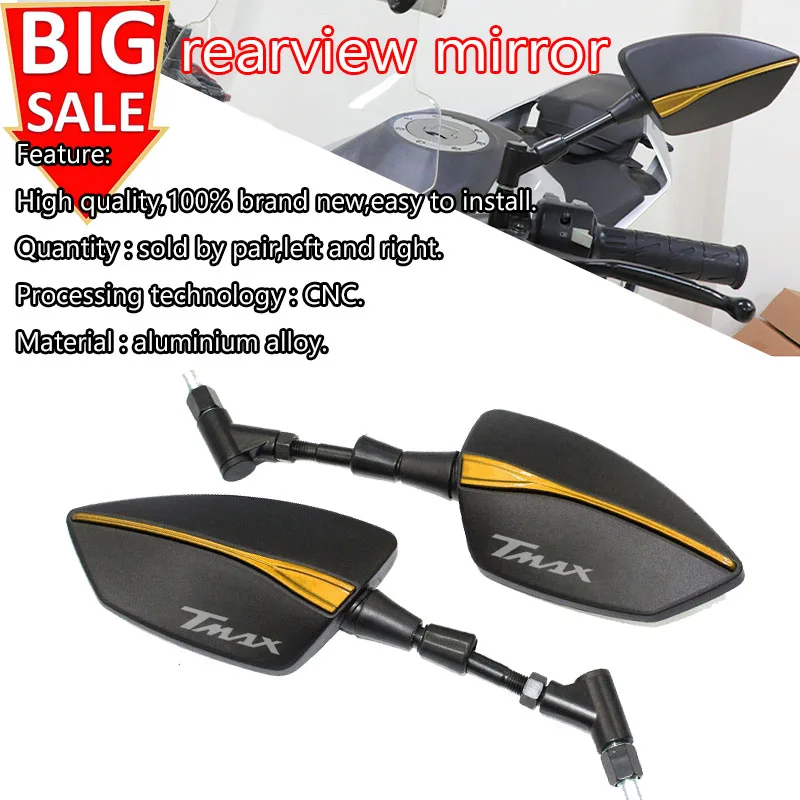 لياماها T-MAX TMAX 530 560 SX DX TMAX530 TMAX560 XP530 Tech MAX مرايا الرؤية الخلفية القابلة للتعديل للدراجات النارية ، المرايا الجانبية المميزة #1