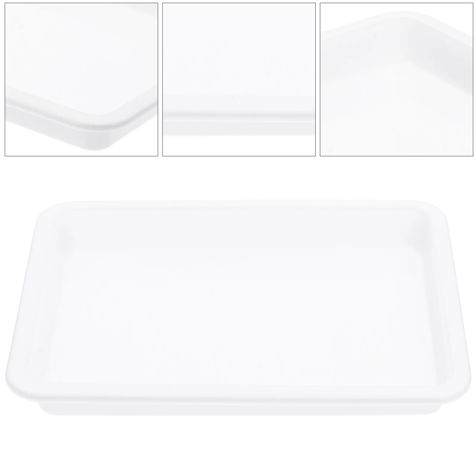 

3 PCS Food Grade Plastic Tray Child Serving Classroom School Painting Experiment