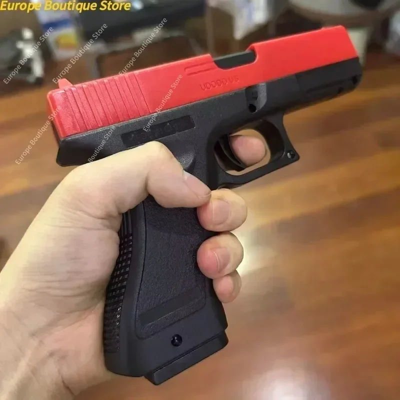 Manual G17 Soft Bullet Gun Realistic Toy Gun with Laser Lower Magazine Outdoor Shooting Game Toy