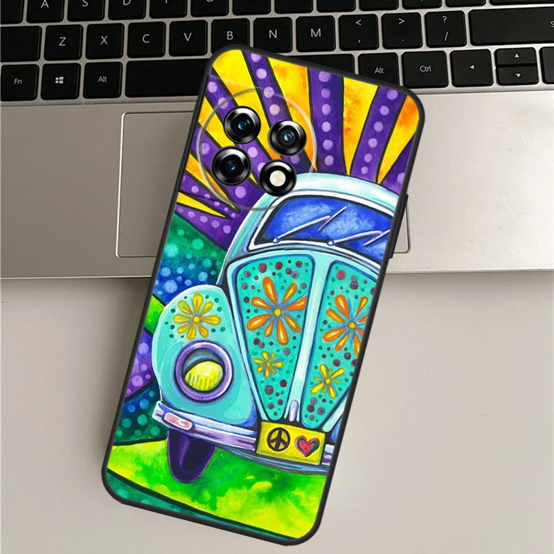 히피 히피 사이키델릭 아트 피스 케이스, 원플러스 11, 9, 10 프로, 에이스 2, 8T, 9RT, 10T, 10R, 원플러스 노드, N10, N20, 2T, CE 2 라이트 커버