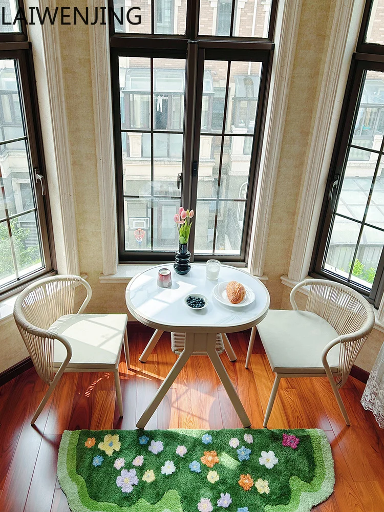 

HLZ balcony small table and chair combination one table and two chairs creative small apartment