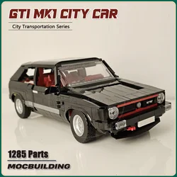 1:13 Scale MOC Building Blocks GTI MK1 Classic Car Technology Bricks DIY Assembly Creative Collection Toy Xmas Gift