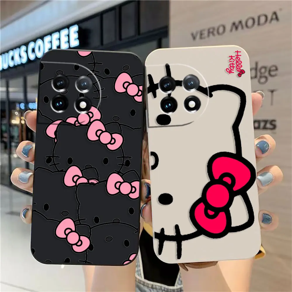 Case For Oneplus 5 5T 6 6T 9 9R 8 8T 7 7T ACE 2V NORD 2 3 Lite Pro Case Cover Funda Cqoue Shell Capa Anime H-Hello K-Kitty Cat