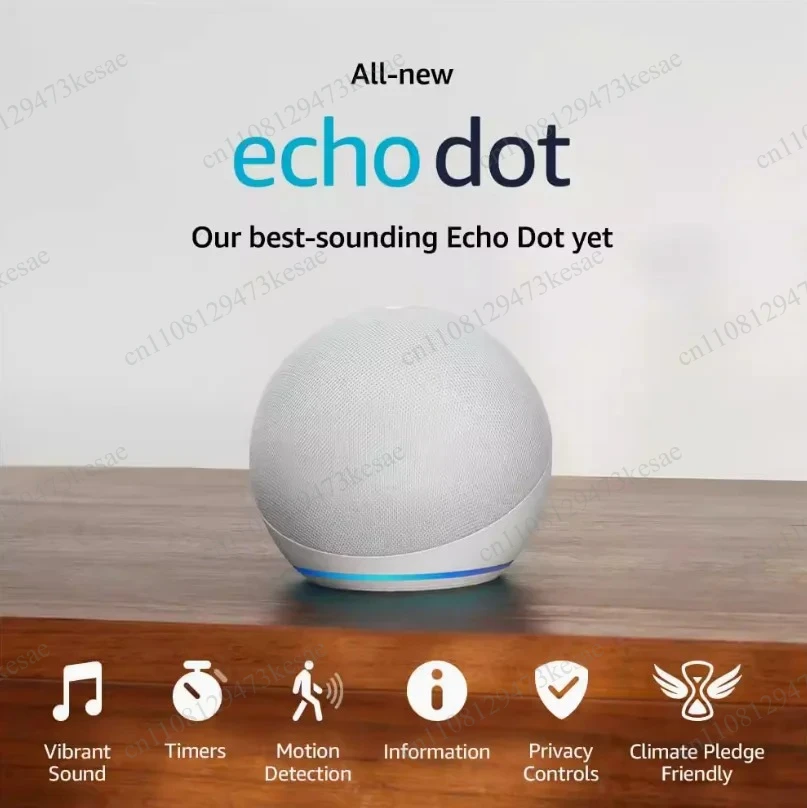 Smart Speaker with Clock Display Echo Dot 5th 4th Gen Alexa Voice Assistant Smart Home Hub Combo Bundle