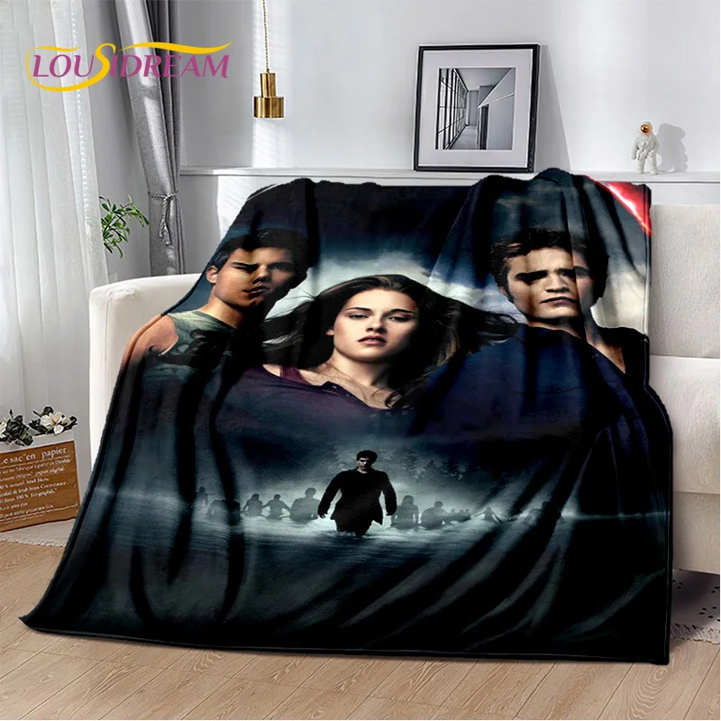 Twilight Saga Series Edward Bella Movie Soft Blanket,Soft Throw Blanket for Home Bedroom Bed Sofa Picnic Travel Cover Child Gift