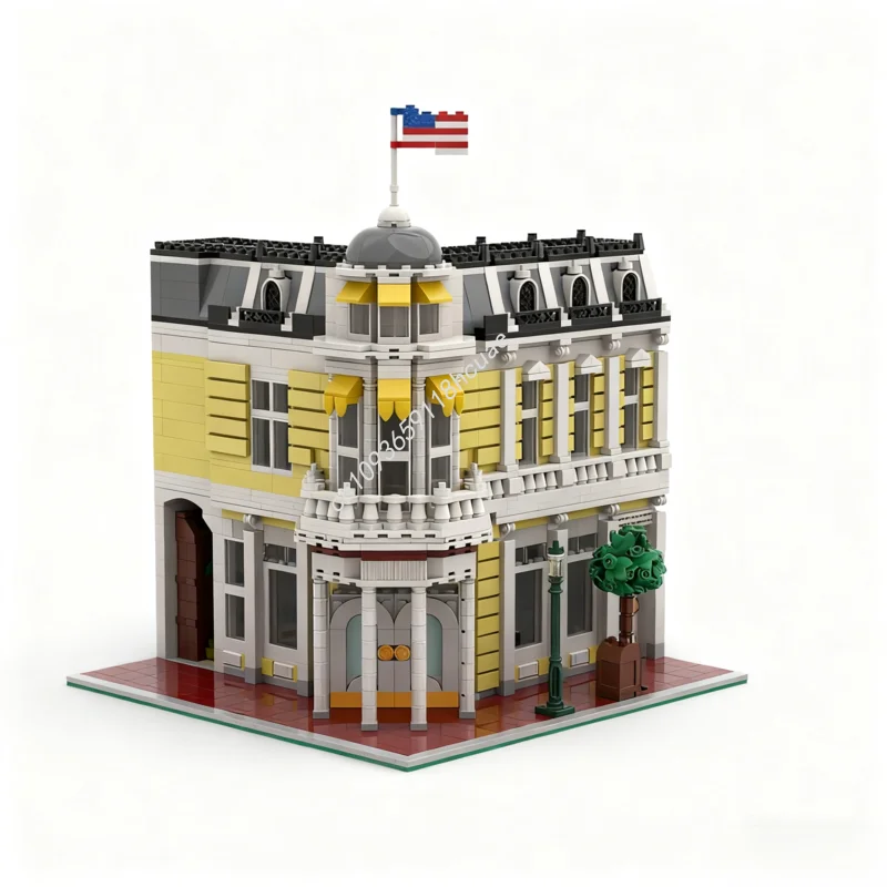 1989개 MOC 의류점 모듈식 건축 모델 블록 생일 교육용 건축 장난감 어린이 DIY 크리스마스 선물