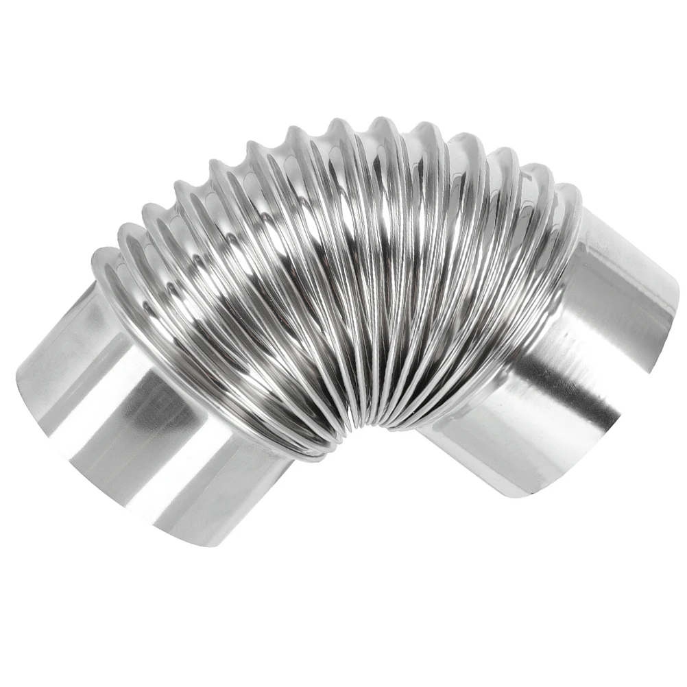 

Stainless Steel Elbow Chimney Flue 5cm 90 Degree Bend for Heating Stove Exhaust Pipe Vent Hoses Flexible Extension Metal