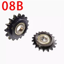 45# Steel Idler Sprocket Drive Chain Gear, 08B Sprocket with Bearing,12 Teeth,13 Teeth,15 Teeth,16Teeth,Bore 10mm,12mm,20mm