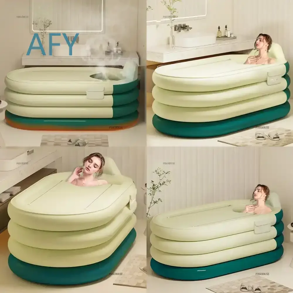 Multifunctional Inflatable Bathtub for Travel Foldable Sauna Tub for Seniors Lightweight Portable Luxury Bath Tub for Home