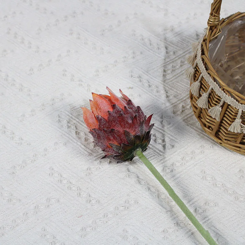 2 Stück künstliche nordische Distelblumen, Kaiserblumen, Blumen für Hochzeit und Verlobung, Party, Zuhause, dekorative Blumen – Detail 3
