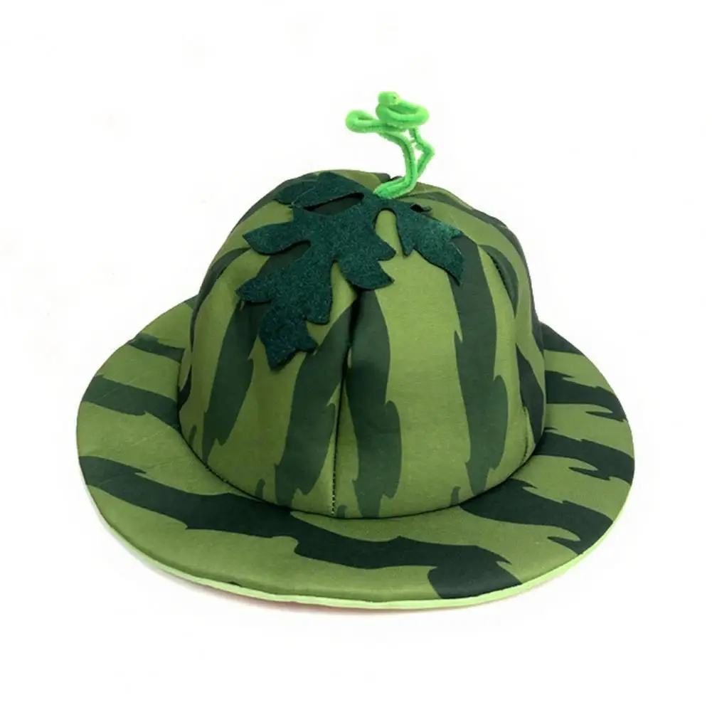 Unisex Comfortable Party Hat Cute Cartoon Fruit Hat Watermelon Party Hat Wide Brim Sun Visor Lightweight Unisex Costume Headwear