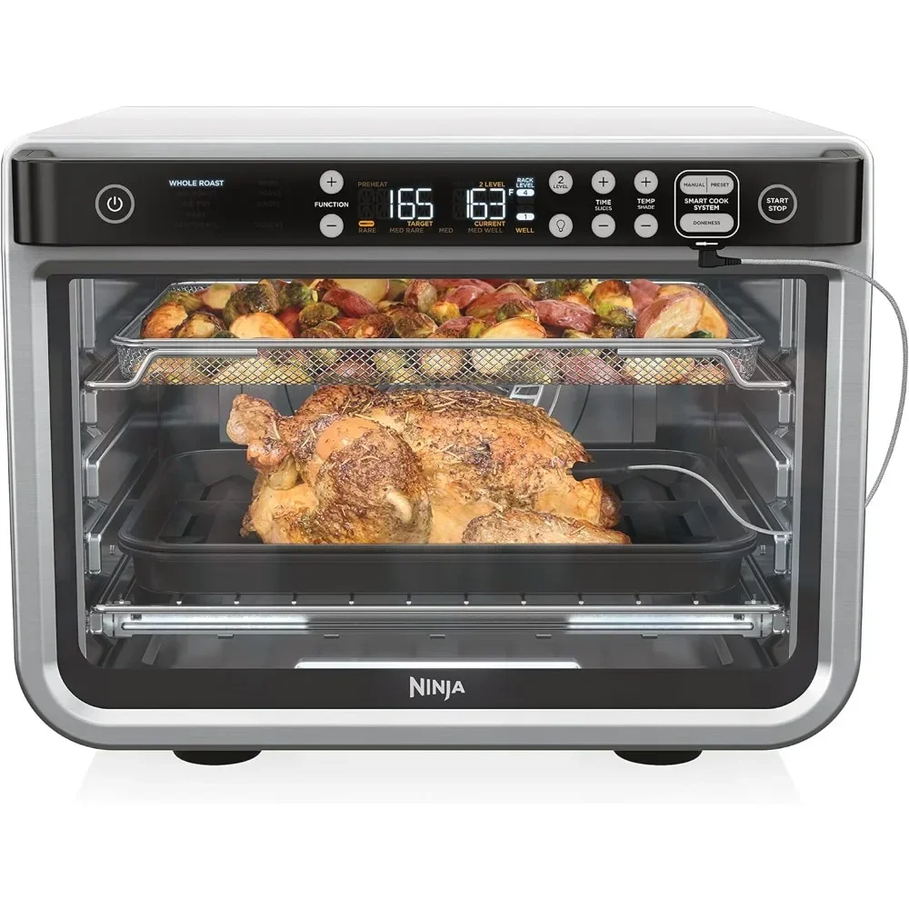 

10-in-1 Smart XL Air Fry Oven, includes 6 trays & Recipe Guide, Digital Toaster, Bake, Broil, Roast, Silver