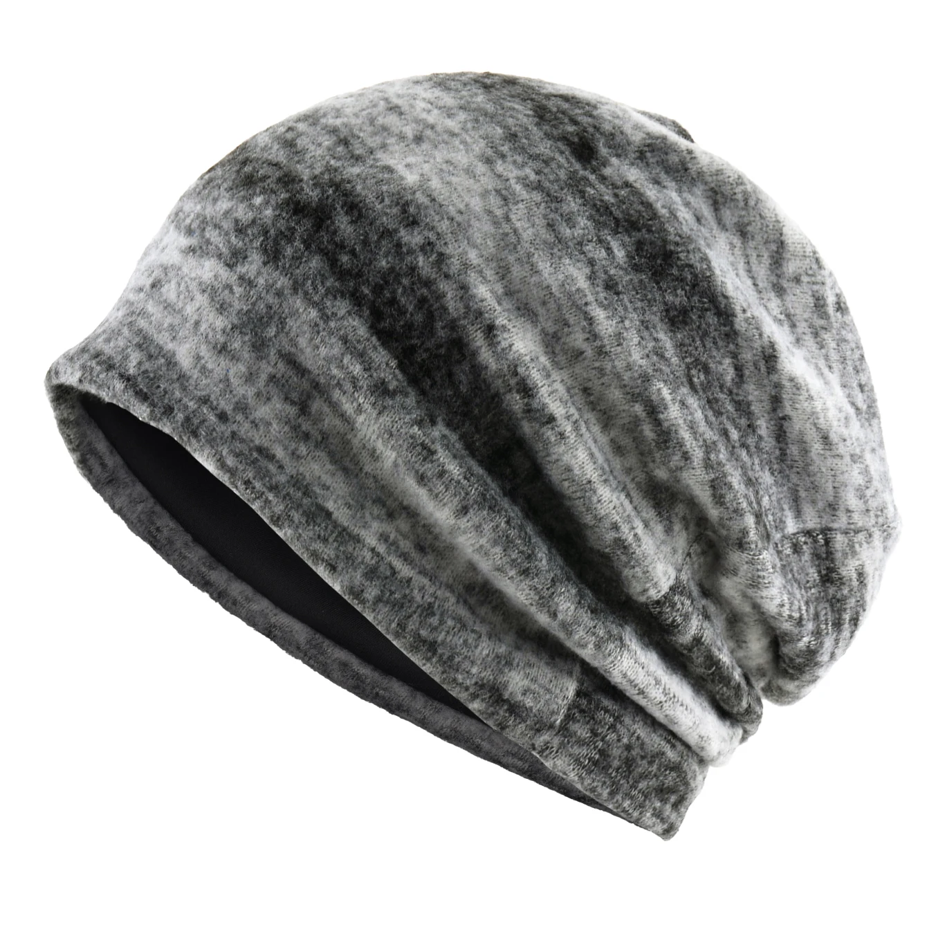 Unisex Gestreifte Strickmütze Damen Winter Herbst Warme Slouchy Mütze Dehnbare Manschette Trendy Streetwear Bonnet Cap Herren Damen
