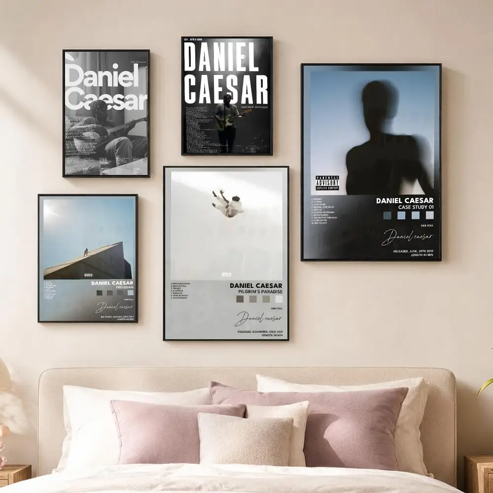 Singer D-Daniel Caesar Poster Vintage PP Paper Wall Art Home Decor Print for Bedroom Living Room Aesthetic Gift