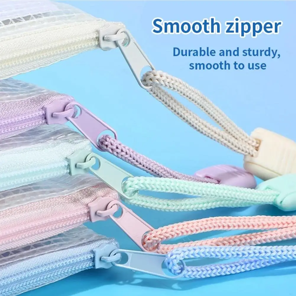 Bolsa de malha de capacidade à prova d'água, bolsa com zíper de malha a4 para organização de viagens de escritório, bolsas de documentos de plástico para material escolar