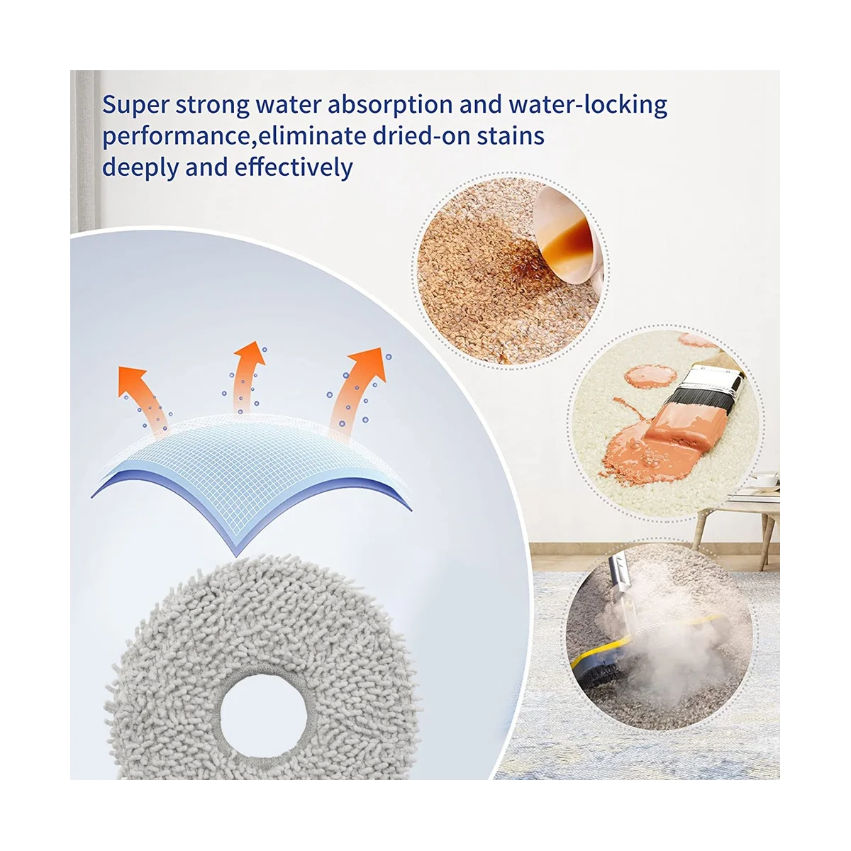 10 SZTUK części zamiennych Nakładka do mopa do odkurzacza robota Deebot X2 / X2 Pro / DEX86 Zmywalna ściereczka do mopa