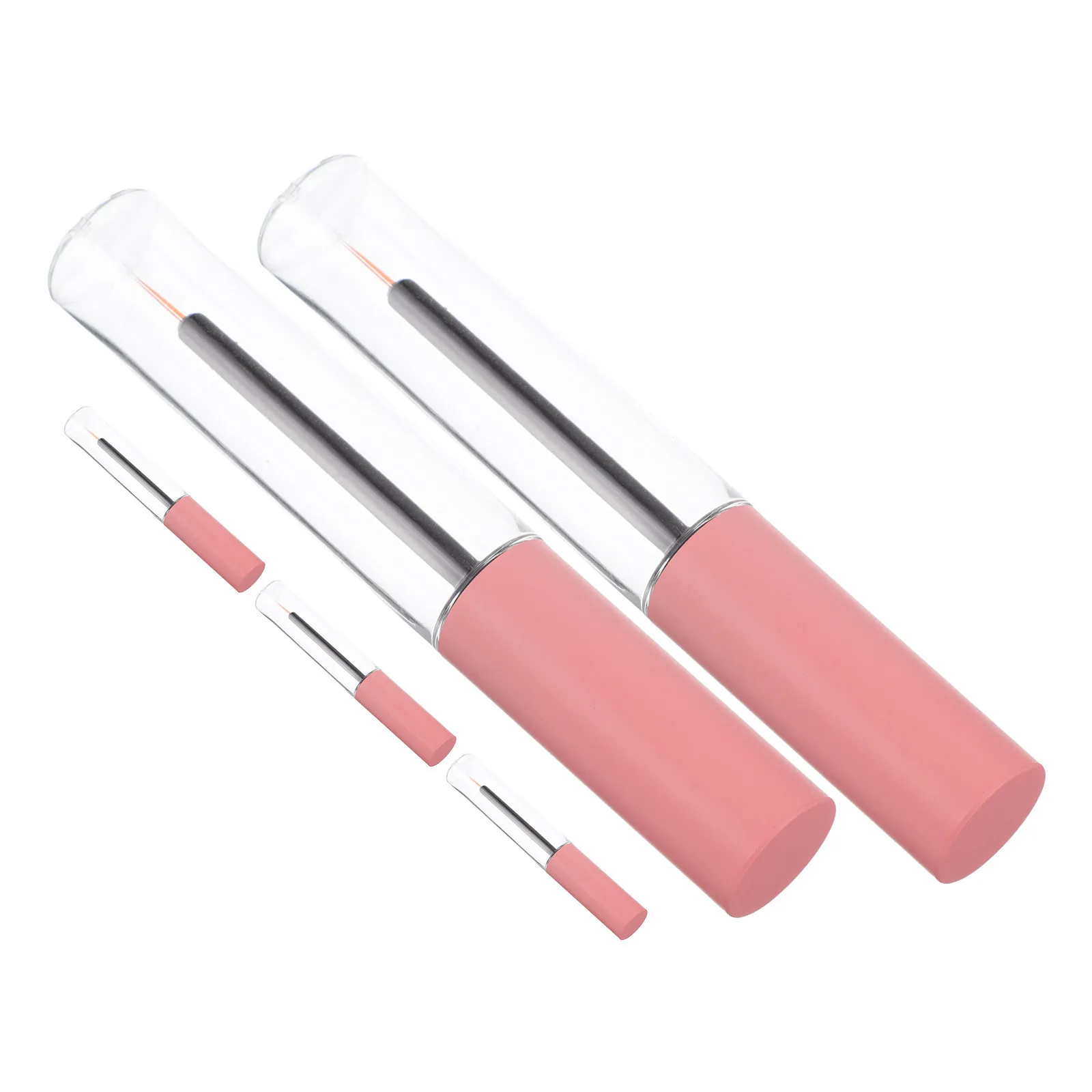 

5Pcs Empty Eyeliner Tubes Clear 10ml Refillable Containers DIY Liquid Dispenser Leakproof Lids Portable Makeup Storage