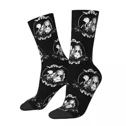 Crazy Design Corpse Bride Wedding Basketball Socks Polyester Long Socks for Unisex Sweat Absorbing