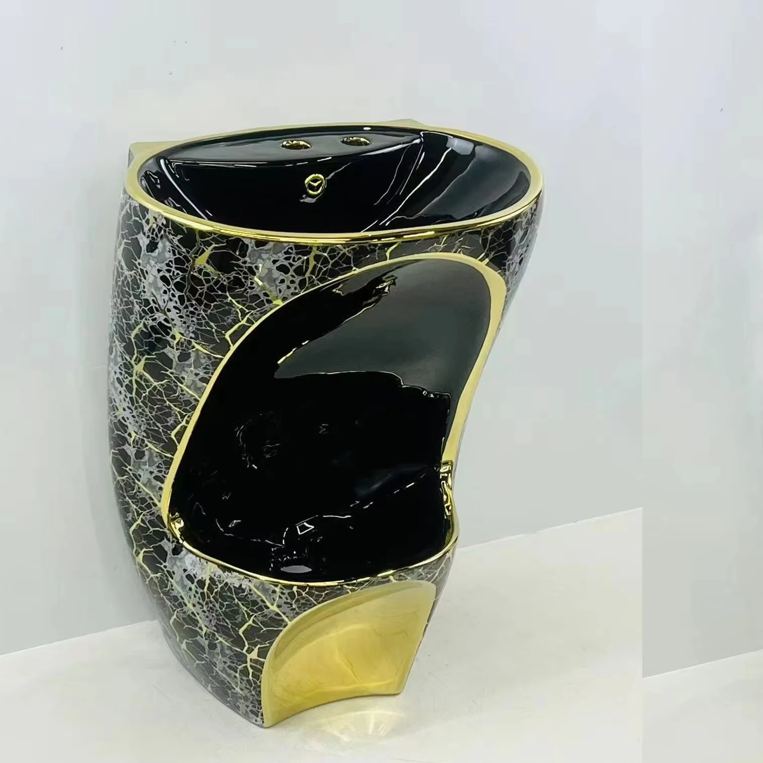 Chaozhou Hot Sale Wholesale Muslim Wudu Foot Wash Basin Ceramic Free Standing Pedestal Hand Wash Sink