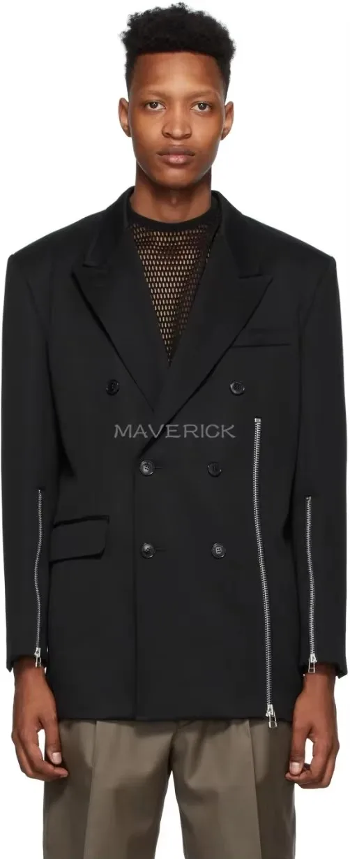 XS-6XL novo 2025 roupas femininas masculinas caminhada blazer cabeleireiro modelo de moda zíper duplo breasted terno plus size costomes