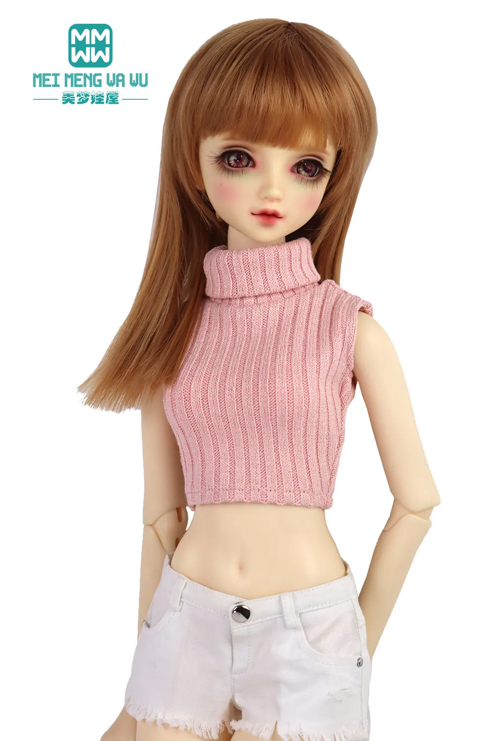 

Подходит для одежды 1/3 BJD DD SD Модный свитер с воротником белого, черного, розового цвета