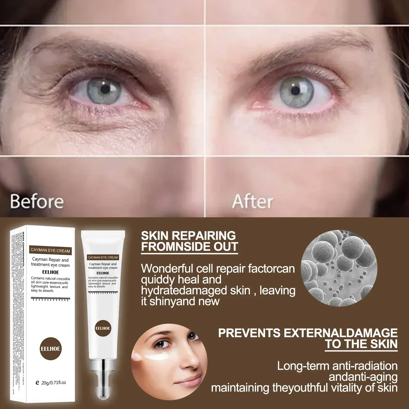 Anti-Aging-Augen creme entfernen Augenringe Augen taschen Serum verbessern Schwellungen Lift feste Bleaching feuchtigkeit spendende Hautpflege produkte