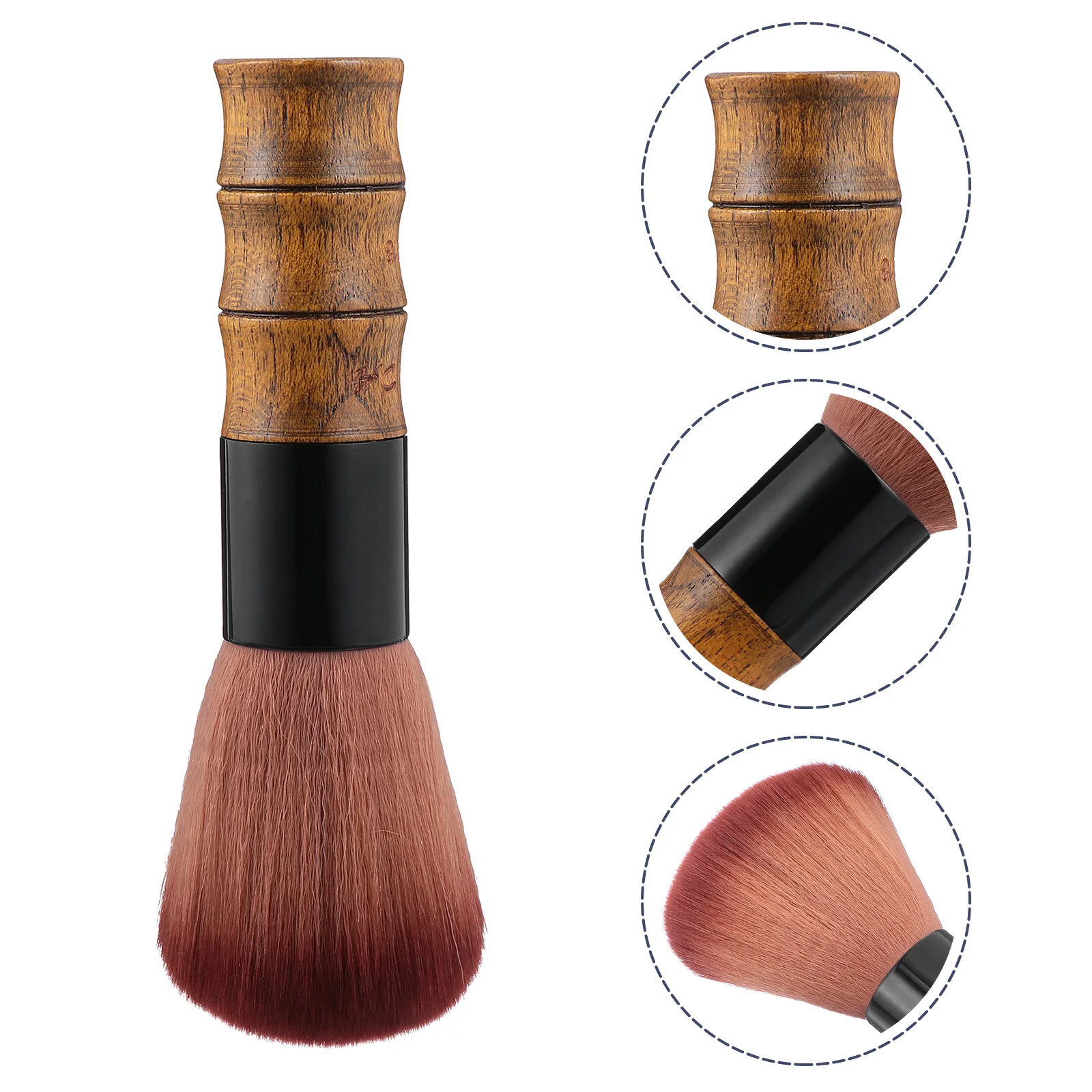 Soft Hair Brush Practical Salon Care Product Comfortable Cutting Solid Wood Neck Duster