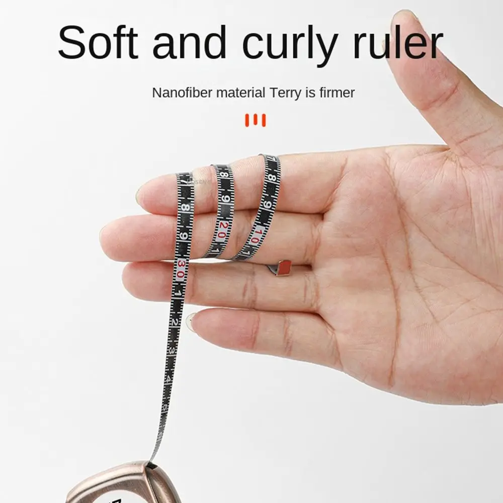 Small Roulette Keychain Tape Measure Delicate Mini Retractable Ruler 2M Keyring Measure Tape Gift