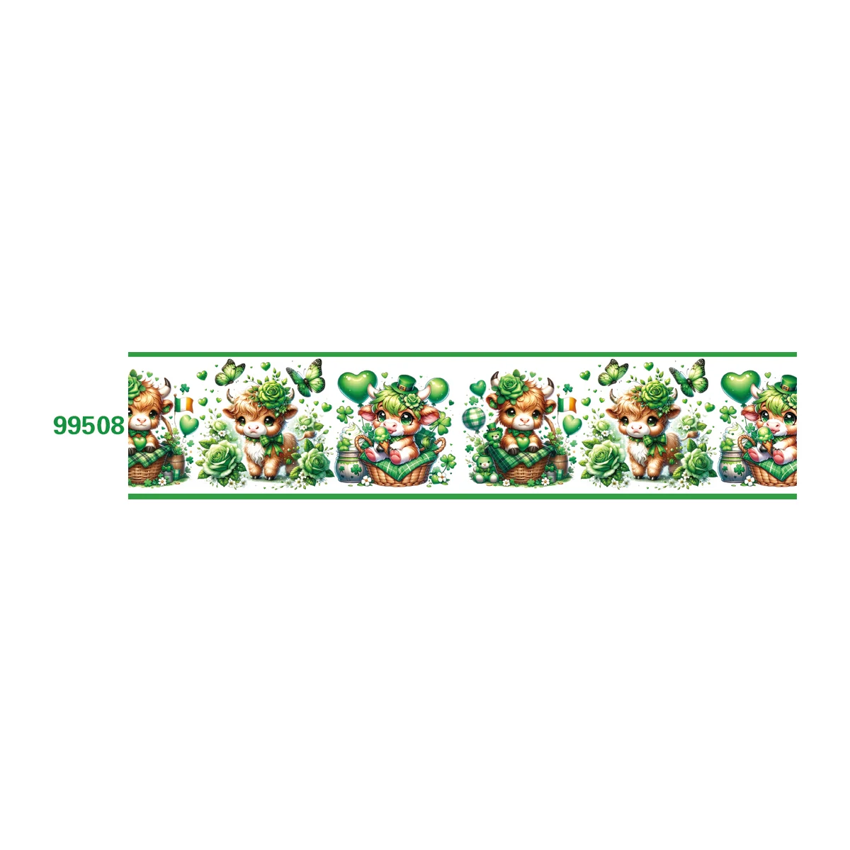 5 Yards Saint Patrick's Day GrosgrainRibbon Cartoons Printed Ribbon For Crafts Decoration Bow 98997