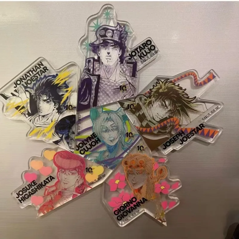 JoJo's Bizarre Adventure Magnet Acrylic Refrigerator Magnetic Sticker Anime Board Reminder Home Decoration Kitchen Accessories