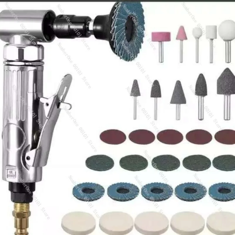 Pneumatic tool 90 degree multi grinding head combination carving and polishing machine and elbow grinder