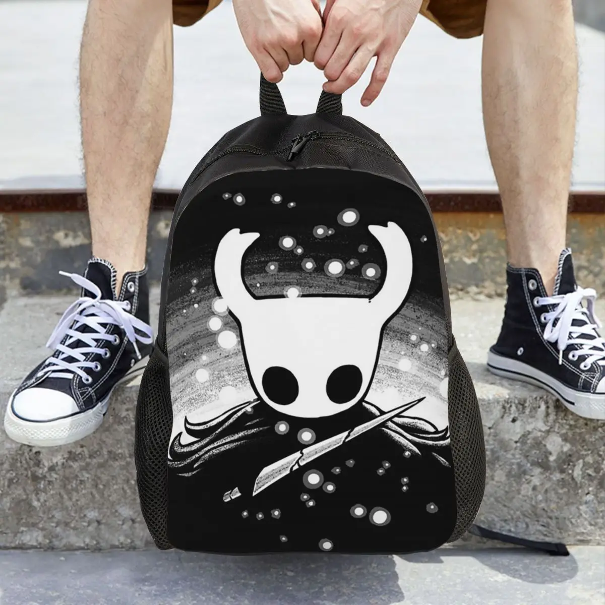 Ghost Knight Hollow Knight Game Backpack Daypack Large Capacity Boys Girls BookBag School Bag Shoulder Bags for Men Women