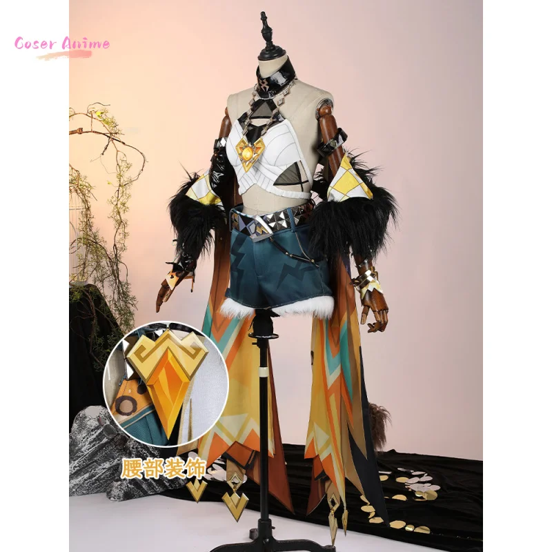 زي تنكري من Game Genshin Impact Xilonen زي موحد لحفلات الهالوين وحفلات الكرنفال وعيد الميلاد ملابس الأدوار