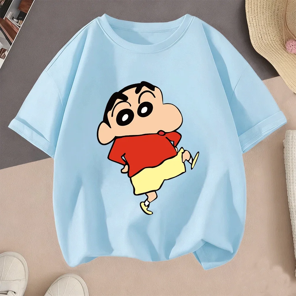 

Hot Sale 2D Crayon Shin Chan Cartoon Print Casual Summer Short Sleeve T Shirt For Kids Teenagers Girls Boys