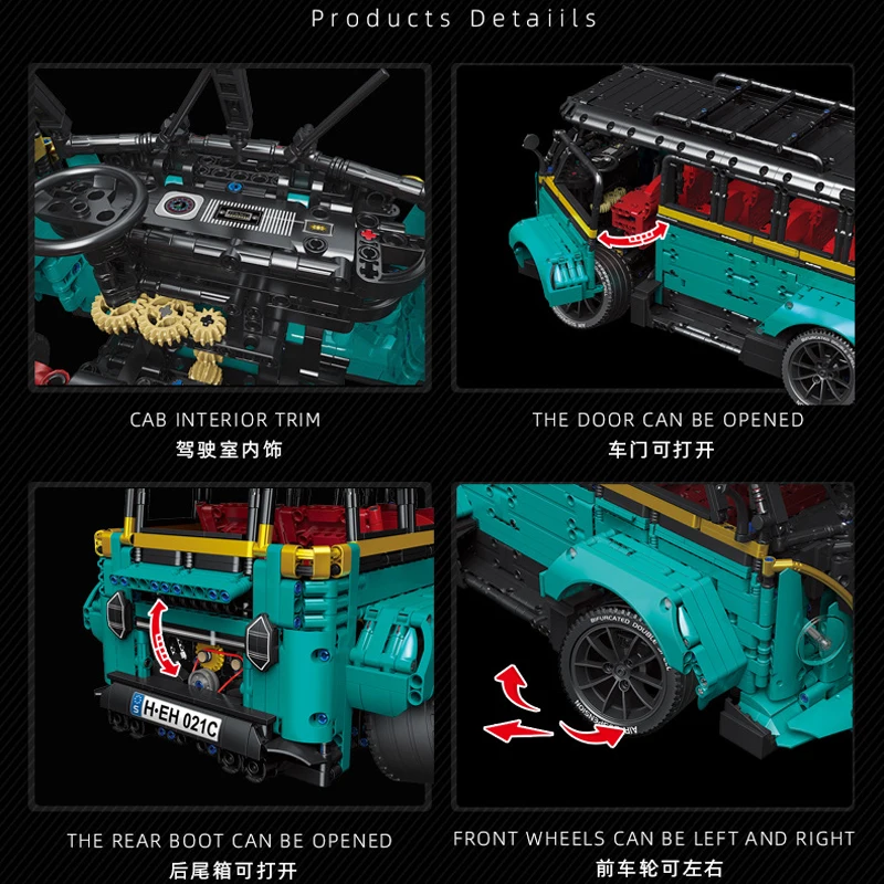 Nieuwe Creativiteit Rc Camper Van T2 Bouwstenen Assembleren Moc Idee Technische Auto Mpv Bricks Speelgoed Voor Jongens Verjaardagscadeau set