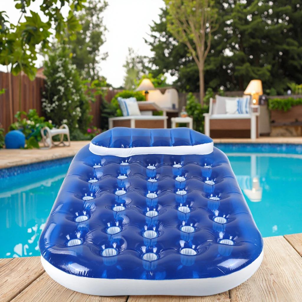 

Manufacturer's PVC Inflatable Water Mattress Lounge Float for 2 Adults Perfect Water Play Equipment for Pool Usepromote sales