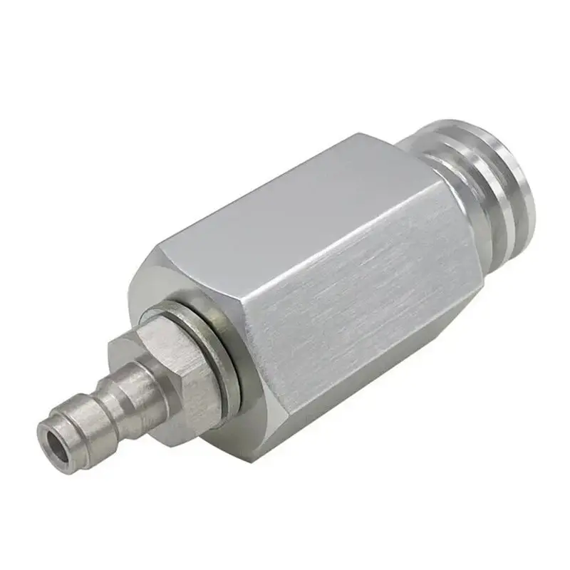 For Tr21-4 Threads Quick Disconnect Adapter 8Mm Male For Soda Maker Machine To External CO2 Tank Bottle, Black And Silver B-AT36