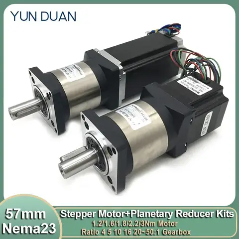 Nema 23 유성 감속기 키트 스테퍼 모터 기어 박스 스텝 다운 기어 박스 1.2-3Nm CNC 라우터 조작기 밀링 머신 용
