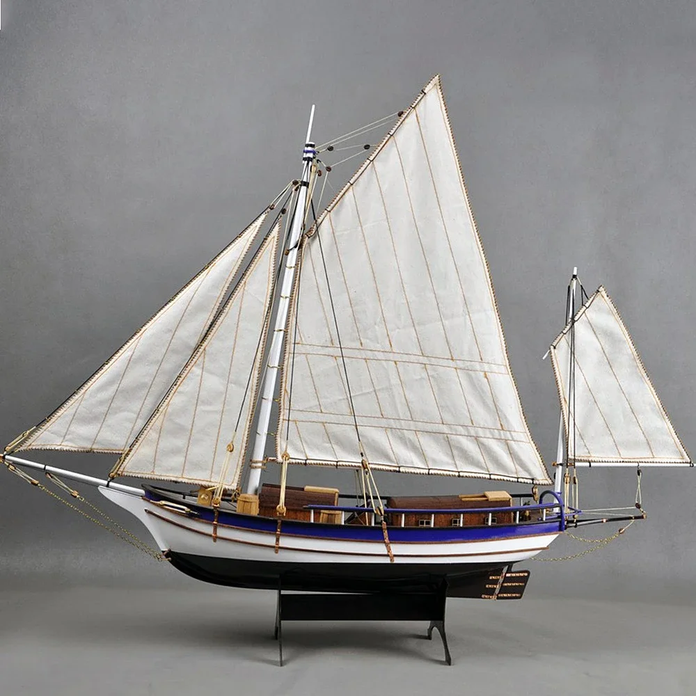 

1:30 Ship Model SPRAY BOSTON Handmade Solid Wood Simulated Classical Sailboat Model Assembly Kit DIY Toy Collection Gift