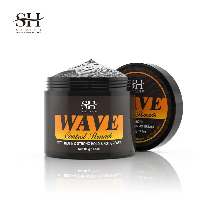 

360 Wavy Frizz Control Gel Wave Control Pomade Hair Styling Wax Anti-Hair Loss Clay Hair Pomade for African Black Men Hair St