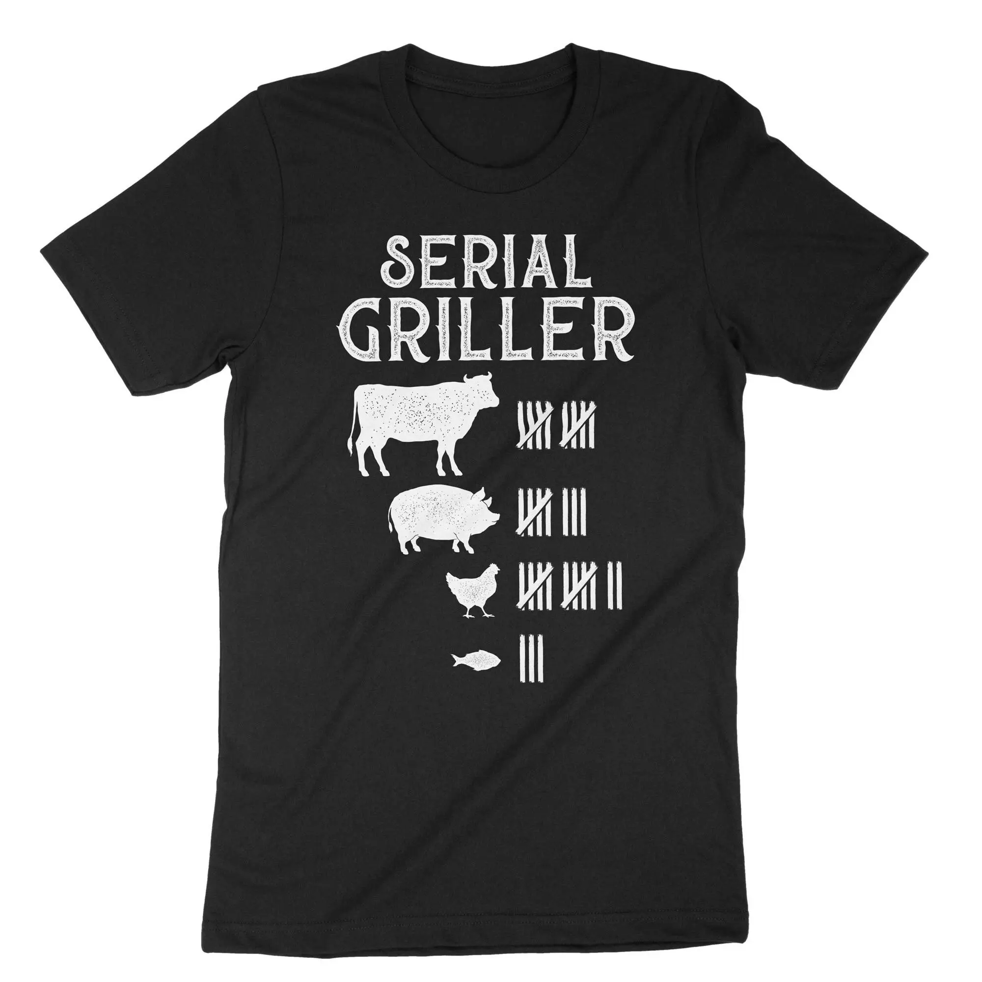 Serial Griller Funny T Shirt Grilling BBQ Barbeque Barbecue Meat Smoker Party