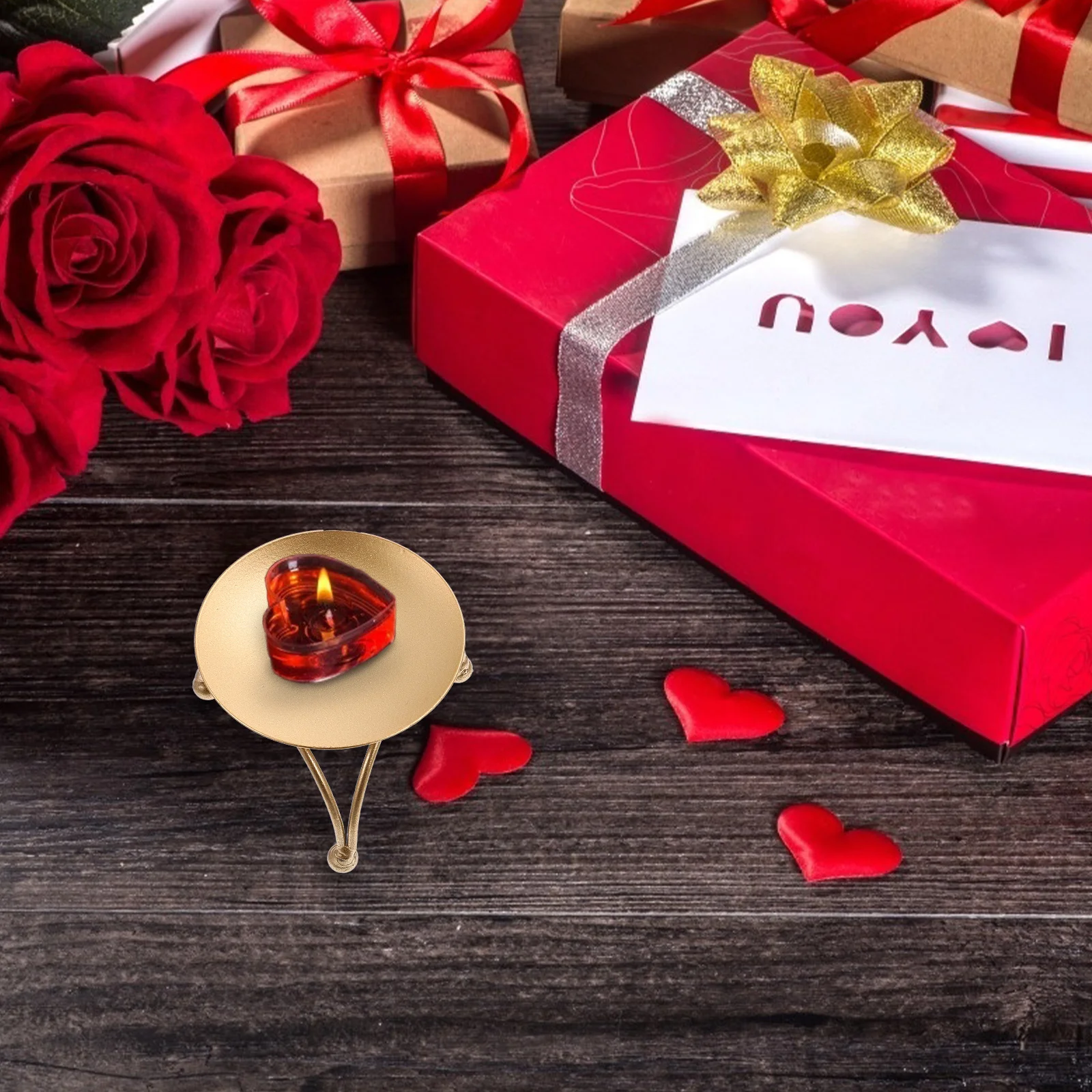 

3Pcs Iron Stand Modern Candlestick Base Wedding Engagement Party Home Decor Round Plate Stylish Display