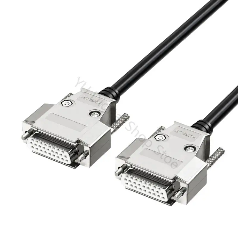 96BA HDB26 Data Cable Extension with Metal End Housings and Side Screws for Compatible 26-Pin Equipment Hardware and Pinouts