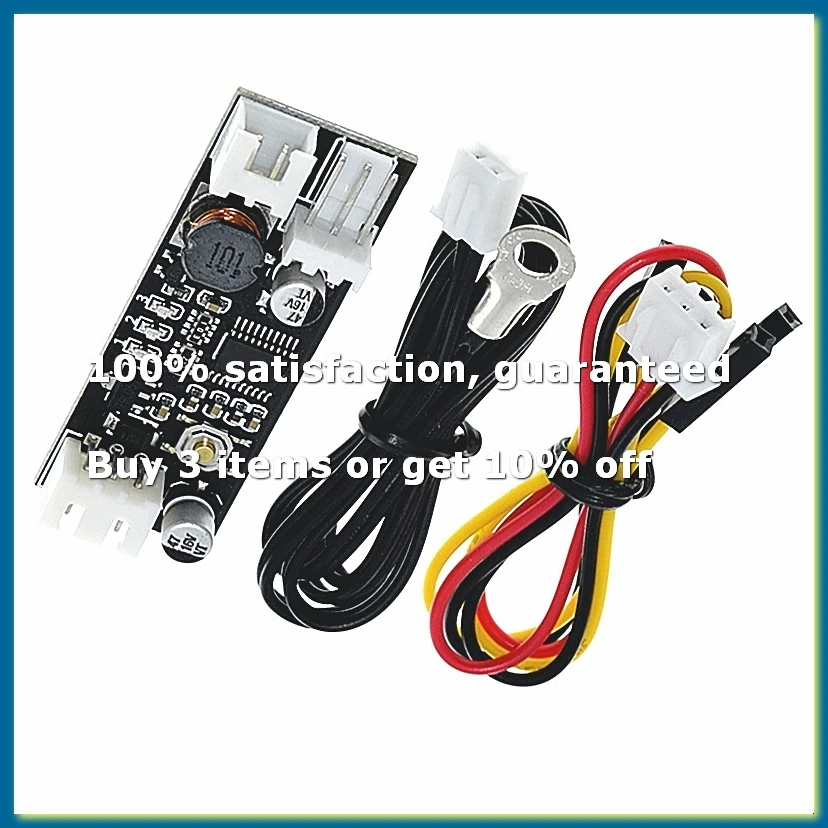 Single 12V 0.8A DC PWM 2-3 Wire Fan Temperature Control Speed Controller Chassis Computer Noise Reduction Module-A32R