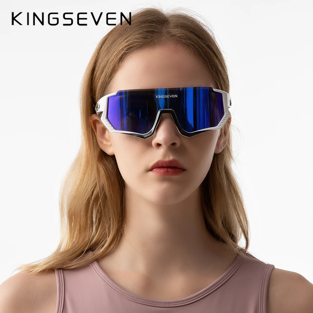 KINGSEVEN 2022 Photochromic Fishing Cycling Glasses Man Mountain Bike Bicycle Sport Sunglasses MTB Cycling Eyewear Woman