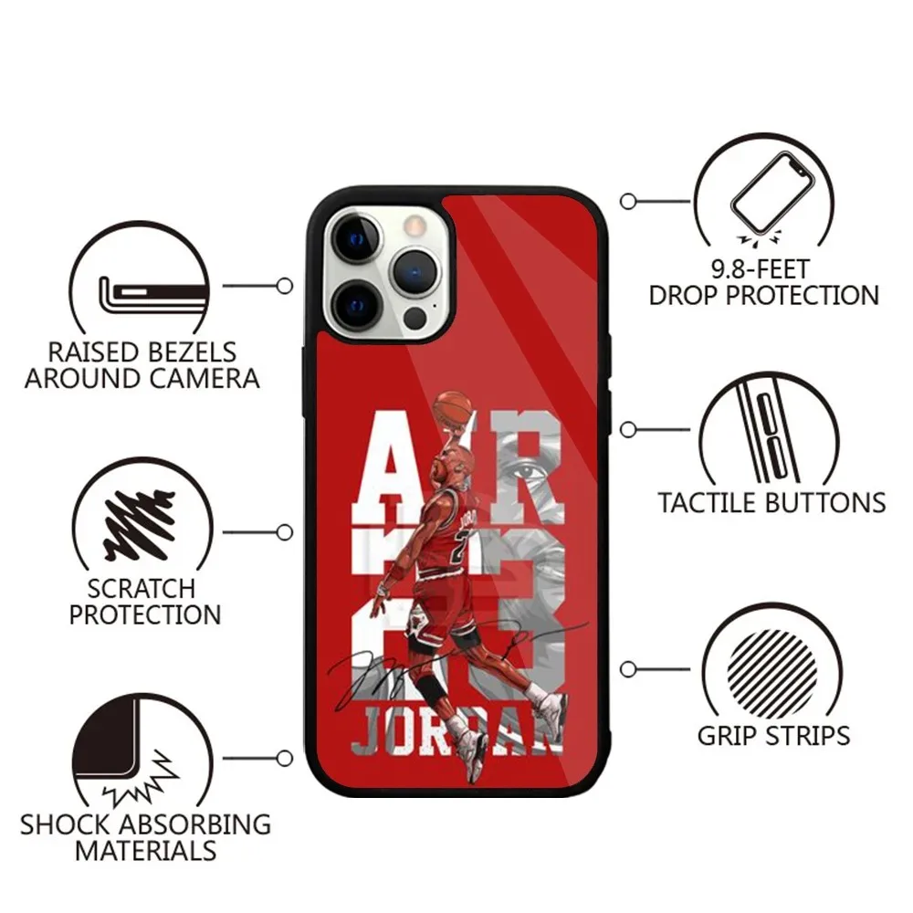 -Basketball M-Michaell-J-Jordan Phone Case For iPhone 15,14,13,12,11,Plus,Pro,Max Mini Magsafe Magnetic Wireless Charging