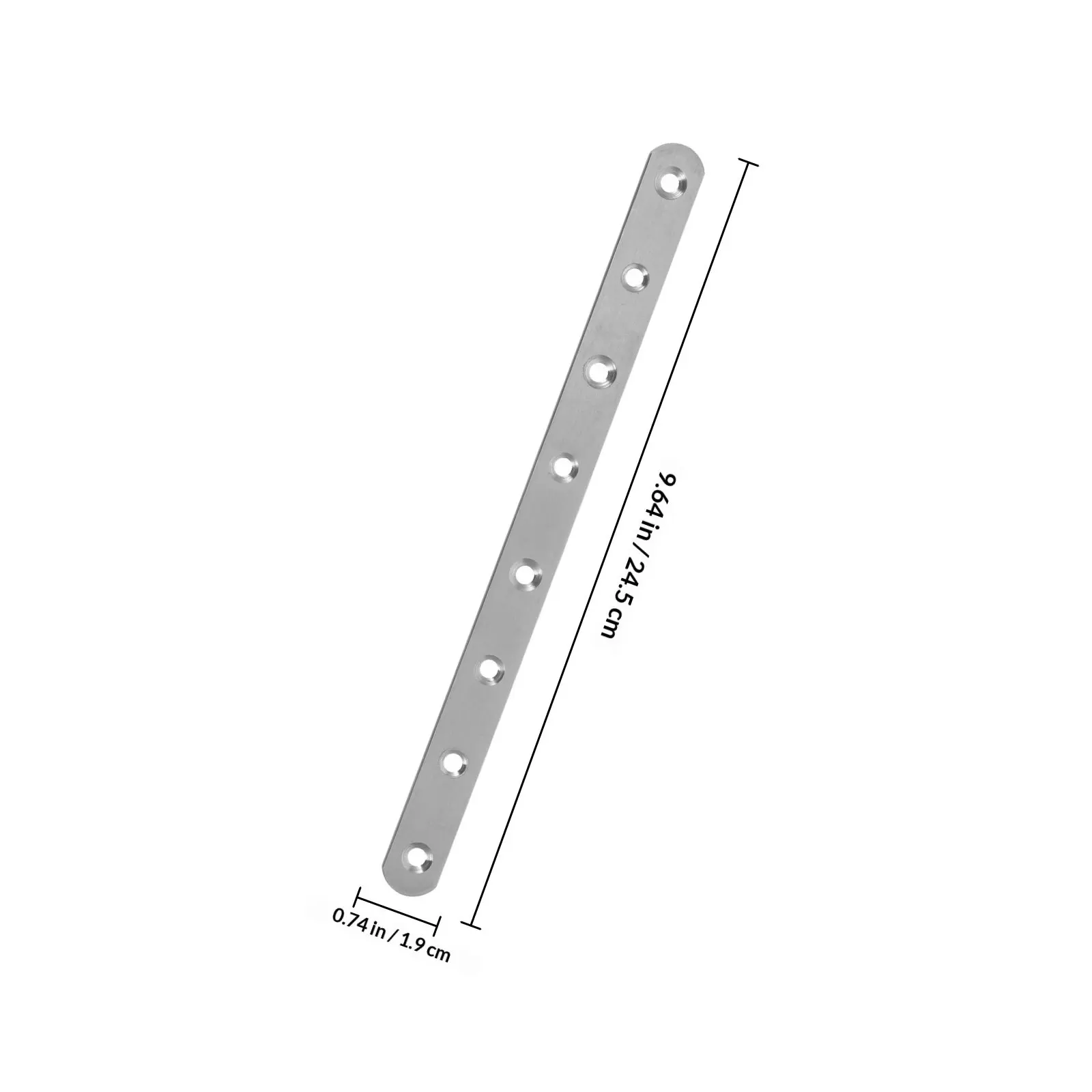 4Pcs Stainless Steel Flat Repair Brackets Support Plate Metal Braces for Wood Fixing Metal Strapping with Holes