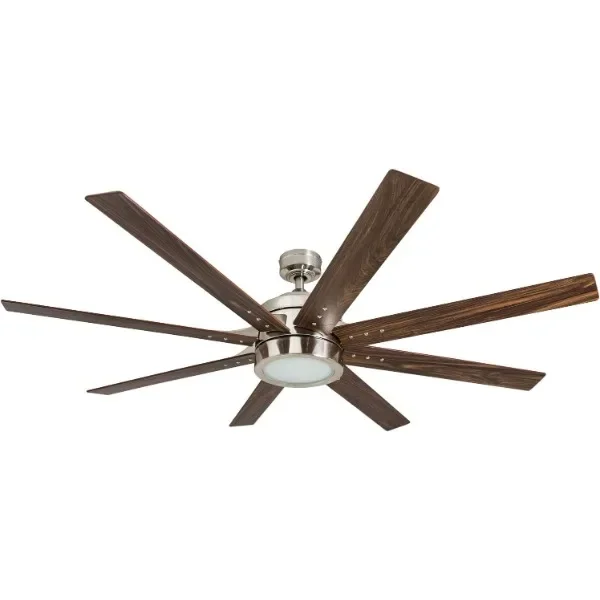 

Honeywell Ceiling Fans Xerxes, 62 Inch Contemporary LED Ceiling Fan with Light and Remote Control, 8 Blades with Dual Finish